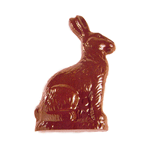 Polycarbonate Chocolate Mold: Sitting Rabbit, includes 2 pieces front and back 