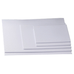 O'Creme Rectangular White Half Size Cake Board, 1/4" Thick, Pack of 10