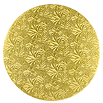 Round Gold Foil Cake Board, 12" x 1/4" High, Pack of 12