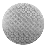 O'Creme Round Silver Cake Board, 14" x 1/4" High, Pack of 10