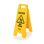 Rubbermaid FG611277YEL Floor Sign with 