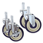 Shelf Stem Casters 5" (2 with Brake, 2 without)