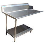 DHCT-G120L Stainless Steel Clean Dishtable with Undershelf - 120"W Left