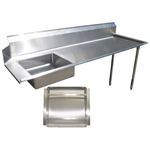DHST-108R Stainless Steel Soil Dishtable with Prerinse Basket - 108