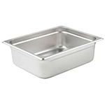 Stainless Steel Steam Table Pan, Half Size, 4
