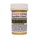 SugarFlair Edible Metallic Gold Paint, 25 ml.