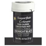 SugarFlair Midnight Black Concentrated Gel Paste Color, 25 gr.