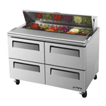 Turbo Air TST-48SD-D4 Super Deluxe 4 Drawer Sandwich Salad Table 12 Cu. Ft.