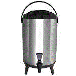 Vollum Stainless Steel Insulated Liquid Dispenser - 8 Liter, Black