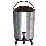 Vollum Stainless Steel Insulated Liquid Dispenser - 12 Liter, Brown