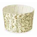 Welcome Home Brands Blossom Brown Pleated Paper Baking Cup, 6.8 Oz, 2.6" Dia. x 2" High, Case of 480
