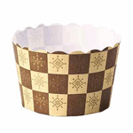 Welcome Home Brands Brown Emblem Disposable Paper Baking Cup Size: 6.8 Oz, 2.6