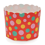 Welcome Home Brands Red Dot Disposable Paper Baking Cup - 5.1 oz capacity 2.3 inch diameter x 2 inch high