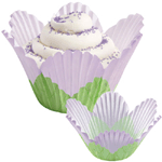 Wilton Lavender Petal Disposable Baking Cups, 2" Dia. x 2-3/8" High, 24 Count