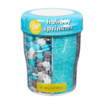 Wilton Silver and Blue Holiday Sprinkle Assortment, 6.77 oz.