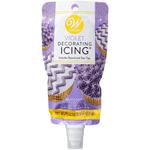 Wilton Violet Decorating Icing Pouch with Round & Star Tips, 8 Oz 