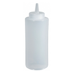 Winco Food Service Plastic Squeeze Bottle, Clear - 8 Oz
