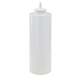 Winco Food Service Plastic Squeeze Bottle, Clear - 24 oz