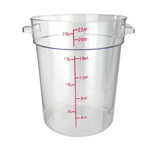 Winco PCRC-22 Clear Round Food Storage Container 14-1/2