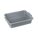 Winco Perforated Gray Bus box, 21-1/4" x 15-3/8" x 4-7/8"