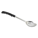 Winco Stainless Steel Perforated Basting Spoon with Stop Hook, 15"
