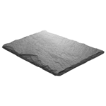 Winco WDL001-303 15-3/4" x 11-1/2" Rectangular Slate Stone Platter