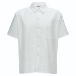 Winco White Short Sleeve Chef Shirt, Small