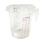 Winware by Winco PMCP-200 Polycarbonate Measuring Cup - 2 Qt.
