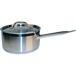 Winco Stainless Steel Sauce Pan with Cover, 6 Quart