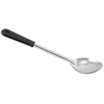 Winco 13" Stainless Steel Solid Serving Spoon w/Black Handle