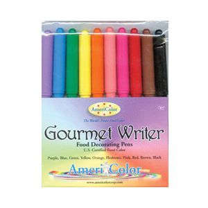 Americolor Gourmet Writer Food Decorating Pen, Assorted Colors - Pack of 10