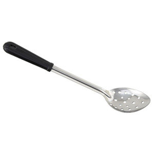 Winco 11 Basting Spoon, Stainless Steel Perforated, Bakelite Handle