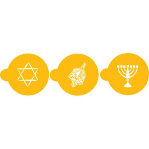 Designer Stencils Decorating Stencil Jewish Symbols Chanukah Top 3.5