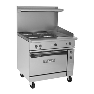 Vulcan Ev36s 4fp12g208 Electric Restaurant Range 36 4 French
