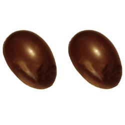 Polycarbonate Chocolate Mold Egg 8 x 5-3/8 x 2-5/8 High, 2 Cavities