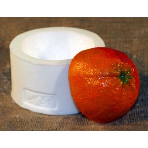 Silicone Rubber Mold. Orange 2.5 Diameter, Marzipan