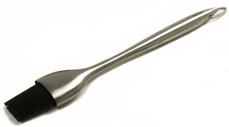 Norpro Silicone Basting or Pastry Brush. 12 long Stainless Steel Handle