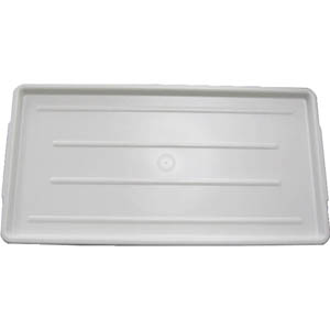 Ribbed Plastic Meat Tray 3/4 High, White