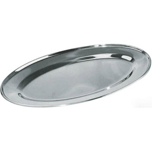 Winco Oval Platter, Stainless Steel - 14