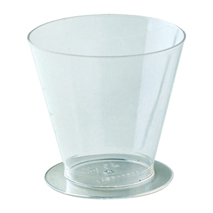Martellato Round Dessert Cups Clear Plastic, 3 Dia x 2 7/8 H 150 ml. (5 oz) Capacity - Pack of 100