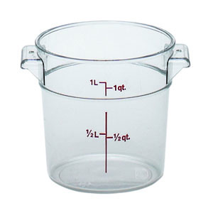 Cambro RFSCW1135 Round Storage Container Clear 1 Qt.