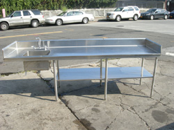 Custom Made Commercial Stainless Steel Kitchen Table Sink Used