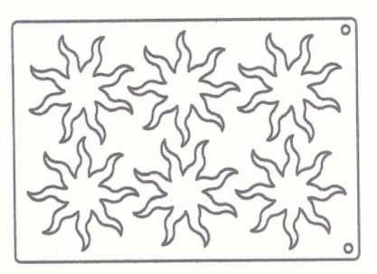 template of a sun