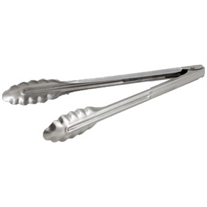 Winco Utility Tongs Heavyweight Stainless Steel - 12