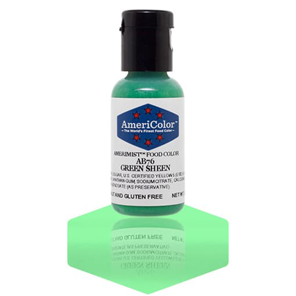 Americolor AmeriMist Green Sheen Airbrush Color, .65 Oz. Airbrush Food