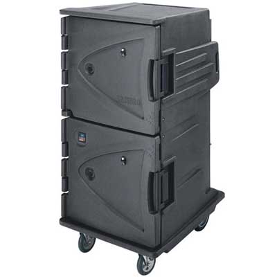 Cambro CMBH1826TBC191 Granite Gray Camtherm Electric Cabinet, Tall Profile, 10 Rear Casters, Celsius, HOT ONLY