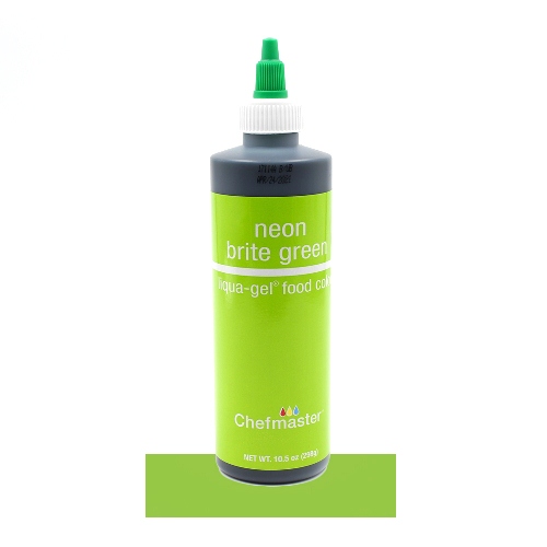 Chefmaster Neon Brite Green Liqua-Gel Food Color, 10.5 Oz. Gel Paste