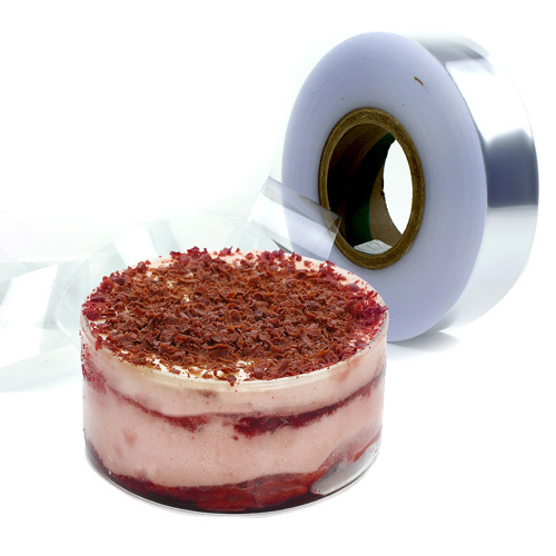Clear Oriented Polystyrene Cake Collar Bands / Wraps 500Foot Roll, 4