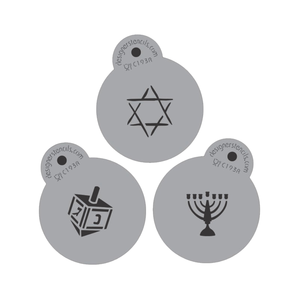 Designer Stencils Decorating Stencil Jewish Symbols Tops 1.5