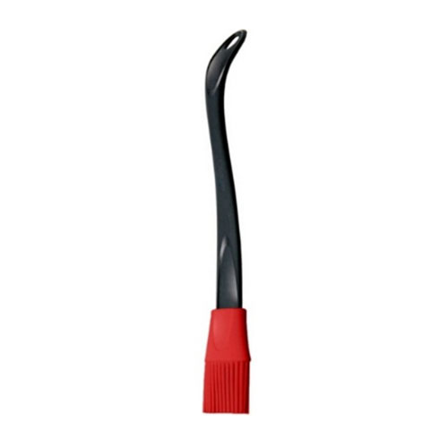 ISI Dual Basting Brush: Silicone Bristles Fit Either End of Handle (Heat-Resistant Plastic) Color: Red